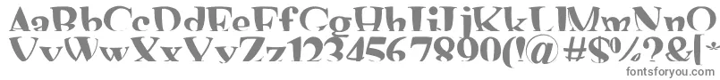 フォントMashyShona – 白い背景に灰色の文字