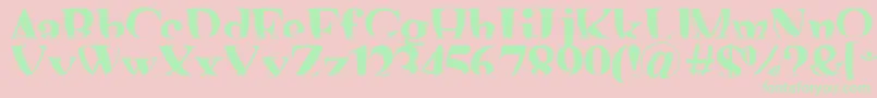 MashyShona Font – Green Fonts on Pink Background