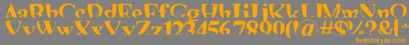 MashyShona Font – Orange Fonts on Gray Background