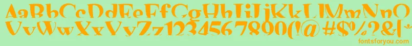 MashyShona Font – Orange Fonts on Green Background