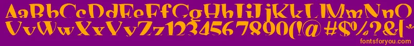 MashyShona Font – Orange Fonts on Purple Background