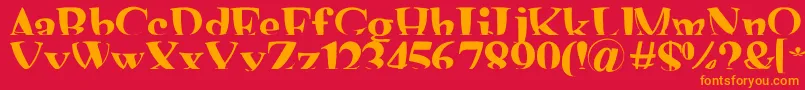 MashyShona Font – Orange Fonts on Red Background