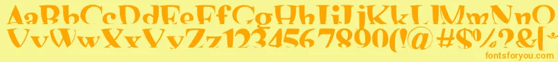 MashyShona Font – Orange Fonts on Yellow Background