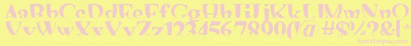 MashyShona Font – Pink Fonts on Yellow Background