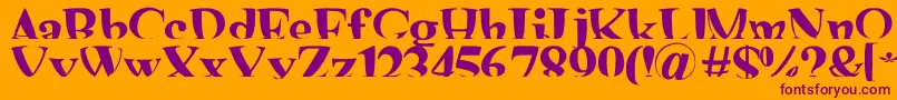 MashyShona Font – Purple Fonts on Orange Background
