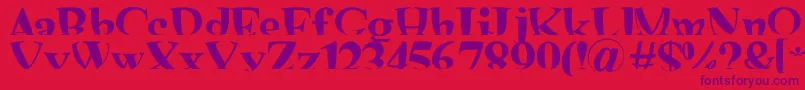 MashyShona Font – Purple Fonts on Red Background