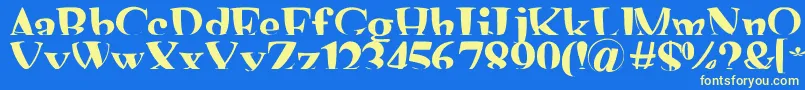 MashyShona Font – Yellow Fonts on Blue Background