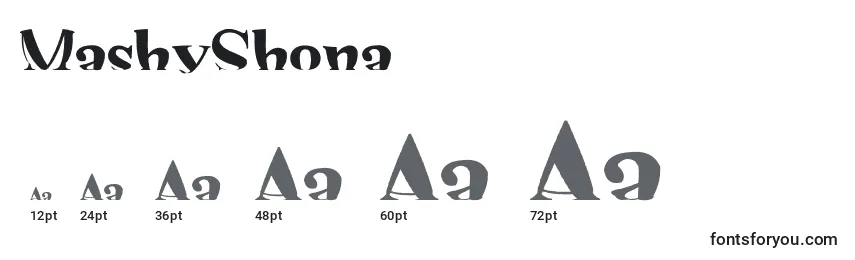 Размеры шрифта MashyShona