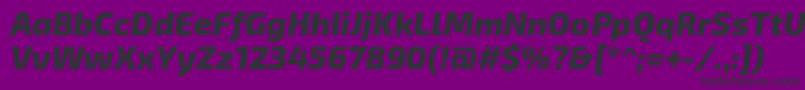 Exo2Extrabolditalic Font – Black Fonts on Purple Background