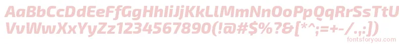 Exo2Extrabolditalic Font – Pink Fonts on White Background