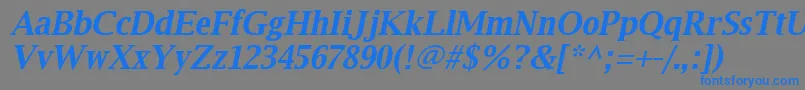 Luxirbi Font – Blue Fonts on Gray Background