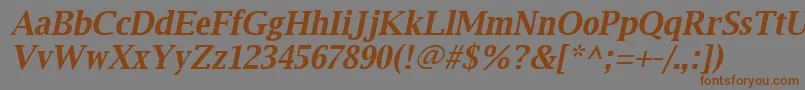 Luxirbi Font – Brown Fonts on Gray Background