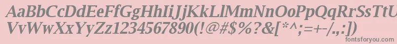 Luxirbi Font – Gray Fonts on Pink Background