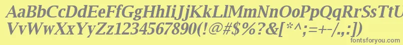 Luxirbi Font – Gray Fonts on Yellow Background