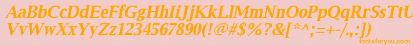 Luxirbi Font – Orange Fonts on Pink Background