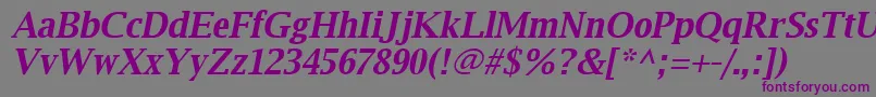 Luxirbi Font – Purple Fonts on Gray Background