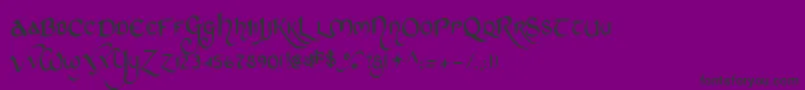 Шрифт StCharlesThin – чёрные шрифты на фиолетовом фоне