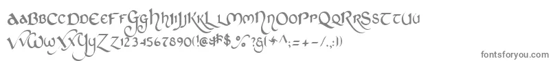 StCharlesThin-fontti – harmaat kirjasimet valkoisella taustalla
