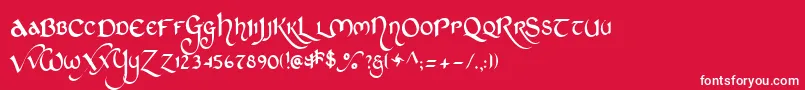 StCharlesThin Font – White Fonts on Red Background