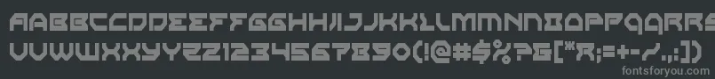 フォントXenodemoncond – 黒い背景に灰色の文字