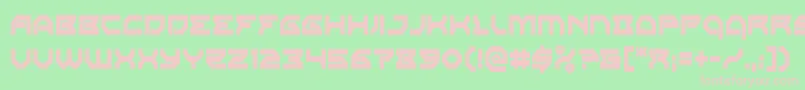 Xenodemoncond-Schriftart – Rosa Schriften auf grünem Hintergrund