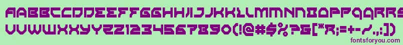 Xenodemoncond Font – Purple Fonts on Green Background
