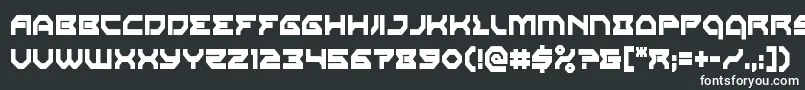 フォントXenodemoncond – 黒い背景に白い文字