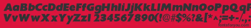 Шрифт IdiomsskBoldItalic – чёрные шрифты на красном фоне