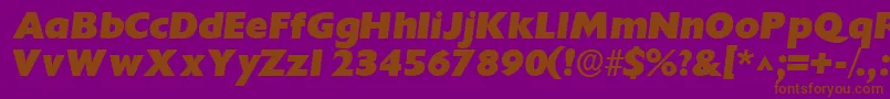 IdiomsskBoldItalic Font – Brown Fonts on Purple Background