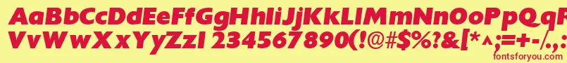 IdiomsskBoldItalic Font – Red Fonts on Yellow Background