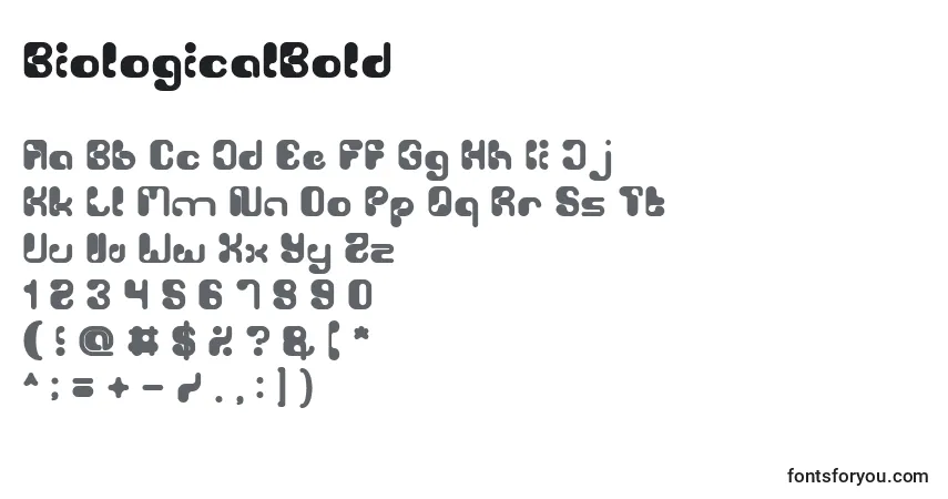 Fuente BiologicalBold - alfabeto, números, caracteres especiales