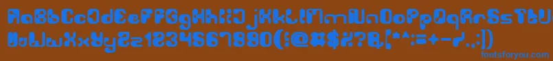 BiologicalBold Font – Blue Fonts on Brown Background