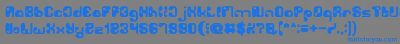 BiologicalBold Font – Blue Fonts on Gray Background