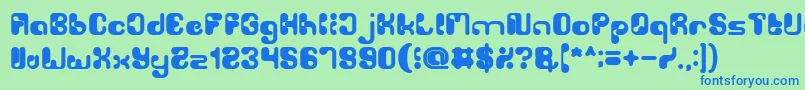 BiologicalBold Font – Blue Fonts on Green Background
