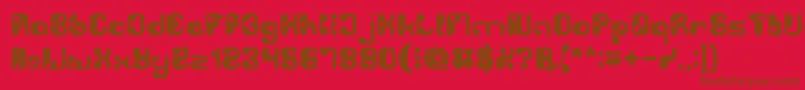 Шрифт BiologicalBold – коричневые шрифты на красном фоне