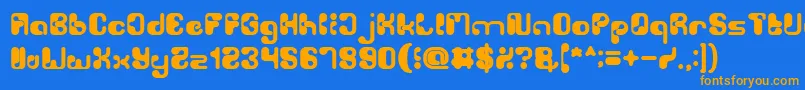 BiologicalBold Font – Orange Fonts on Blue Background