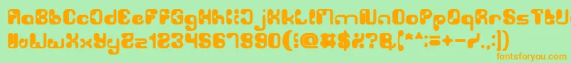 BiologicalBold Font – Orange Fonts on Green Background