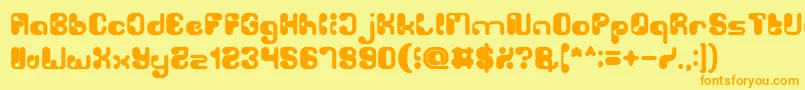 BiologicalBold Font – Orange Fonts on Yellow Background
