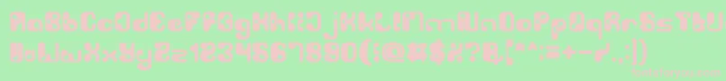 BiologicalBold Font – Pink Fonts on Green Background