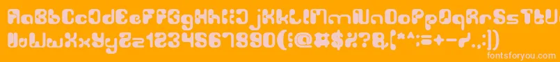 BiologicalBold Font – Pink Fonts on Orange Background