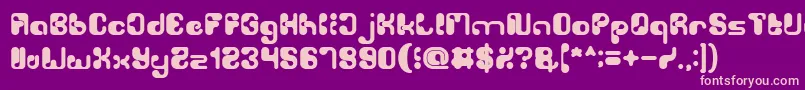 BiologicalBold-Schriftart – Rosa Schriften auf violettem Hintergrund