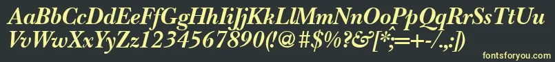 Подробнее о шрифте BaskervillenovatwoBolditalic Шрифт BaskervillenovatwoBolditalic – жёлтые шрифты на чёрном фоне