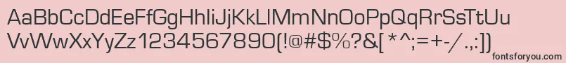フォントMicrosquareRegular – ピンクの背景に黒い文字