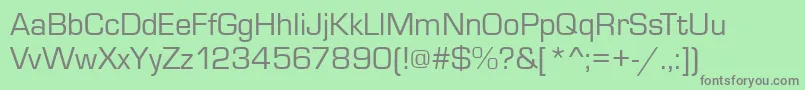 Fonte MicrosquareRegular – fontes cinzas em um fundo verde