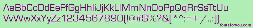MicrosquareRegular Font – Purple Fonts on Green Background