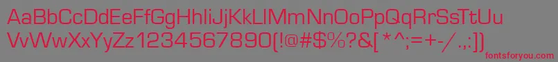 MicrosquareRegular Font – Red Fonts on Gray Background