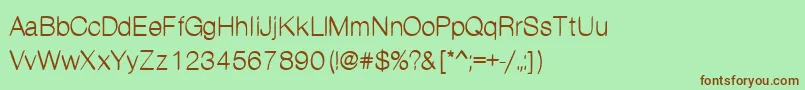 Kanon Font – Brown Fonts on Green Background