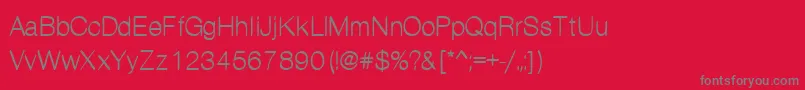 Kanon Font – Gray Fonts on Red Background