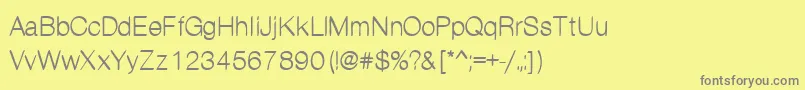 Kanon Font – Gray Fonts on Yellow Background