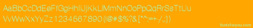 Kanon Font – Green Fonts on Orange Background